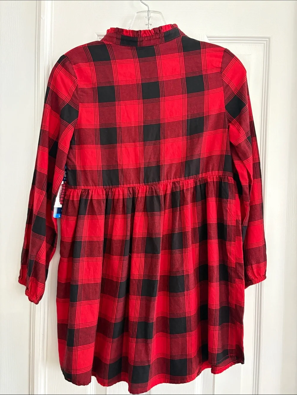 Gap Kids Red and Black Buffalo Plaid holiday dress NWT Girls Size Large 10-12